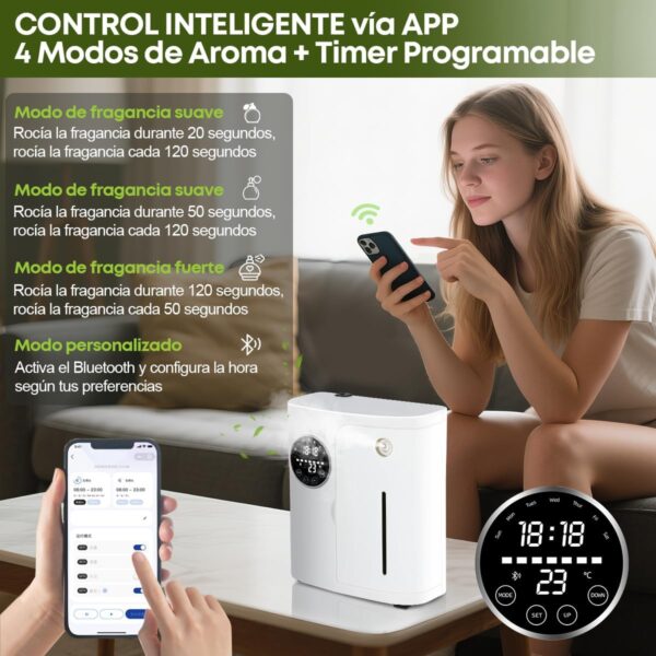 Difusor de Aroma / Pulverizador de Aceites - Bluetooth